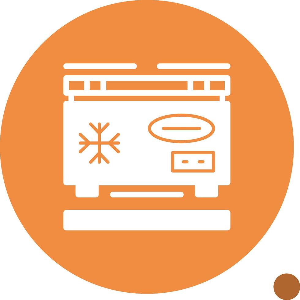 Freezer Glyph Shadow Icon vector