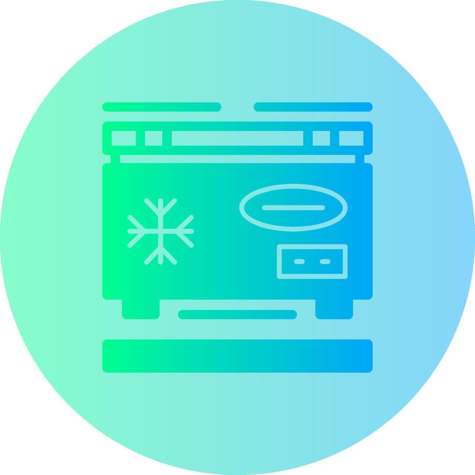 Freezer Gradient Circle Icon vector