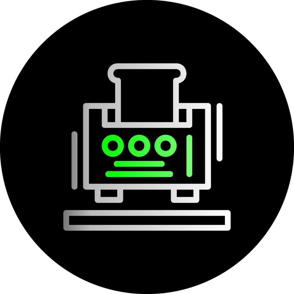 Toaster Dual Gradient Circle Icon vector