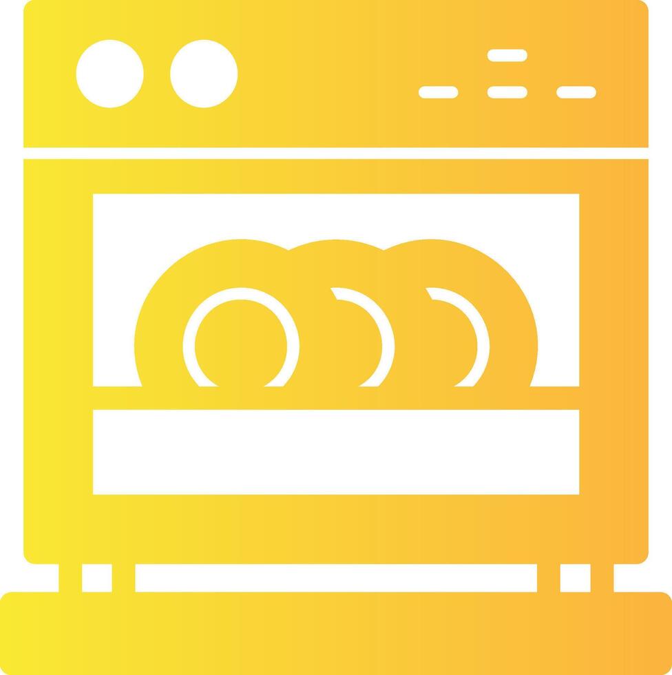 Dishwasher Solid Multi Gradient Icon vector