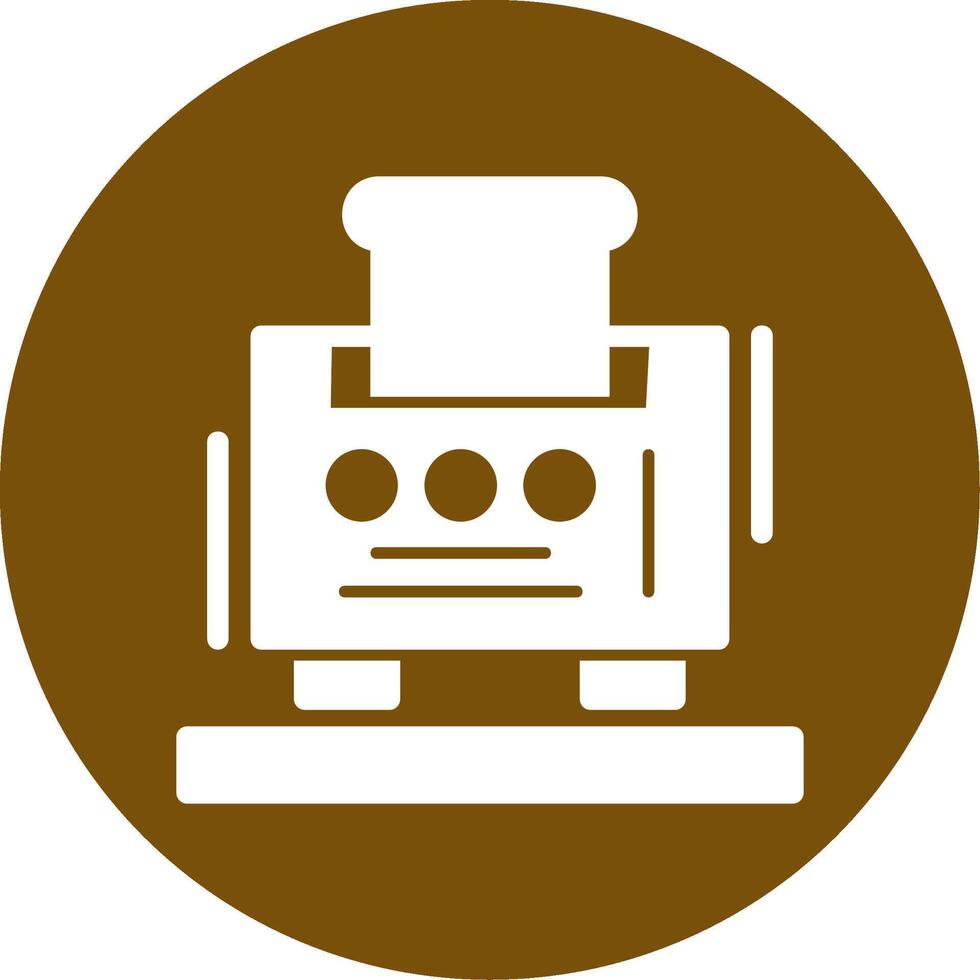 Toaster Glyph Circle Icon vector