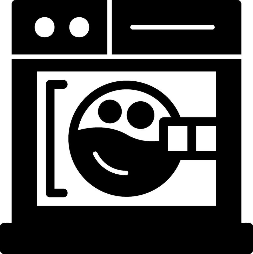 Washing machine Glyph Icon vector