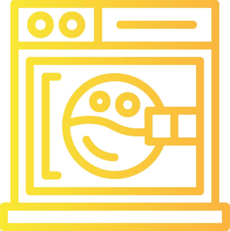 Washing machine Linear Gradient Icon vector