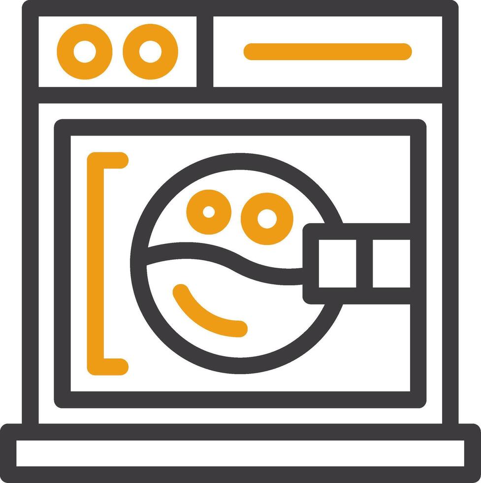 Washing machine Line Two Color Icon vector