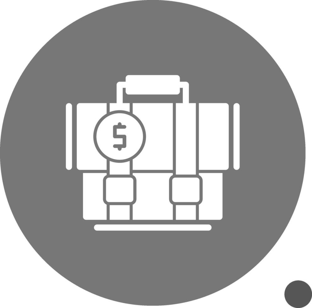 Money bag Glyph Shadow Icon vector