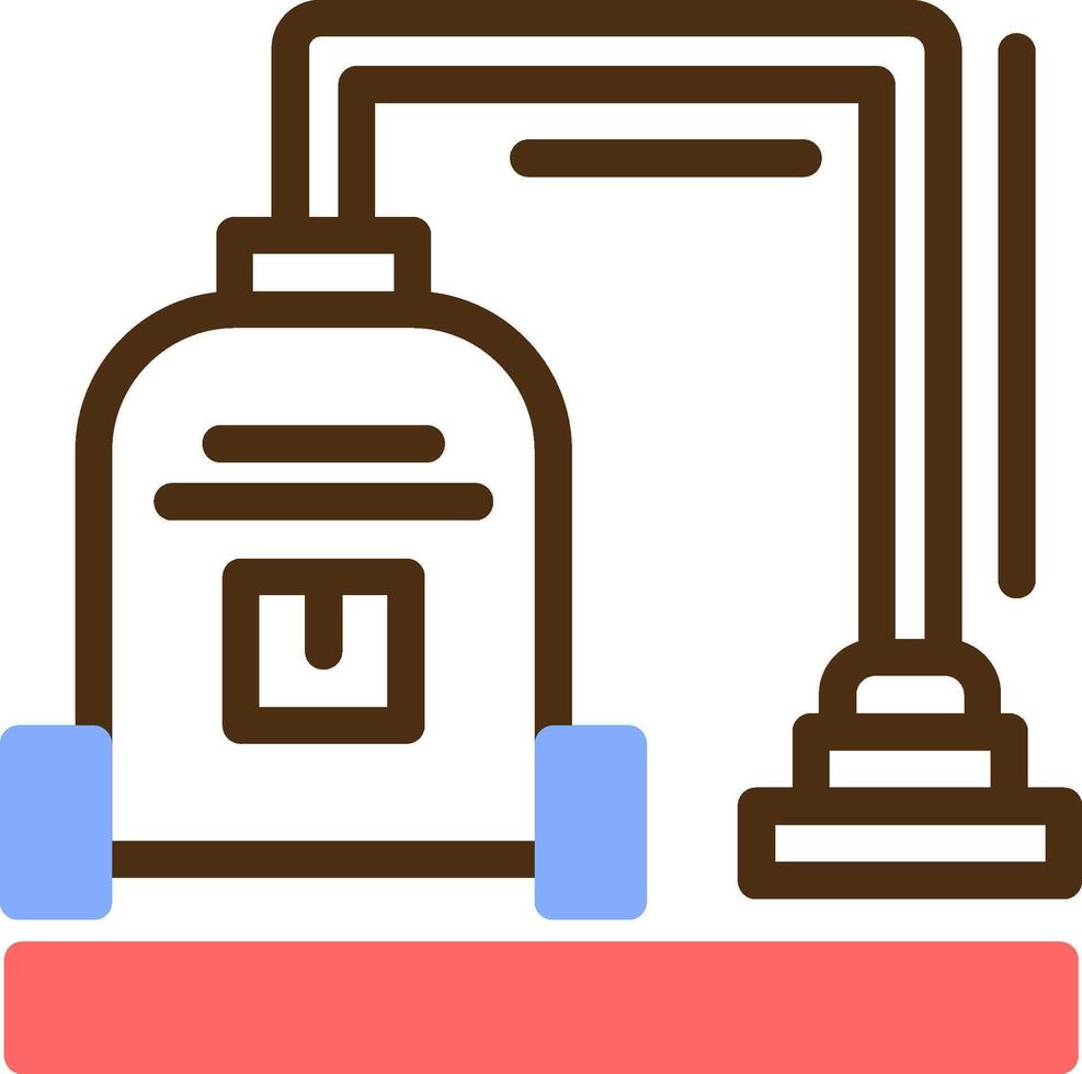 vacío limpiador color lleno icono vector