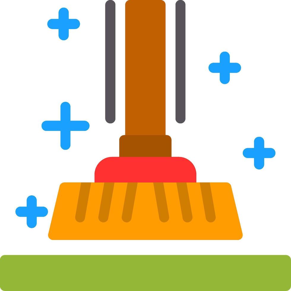 Broom Flat Icon vector