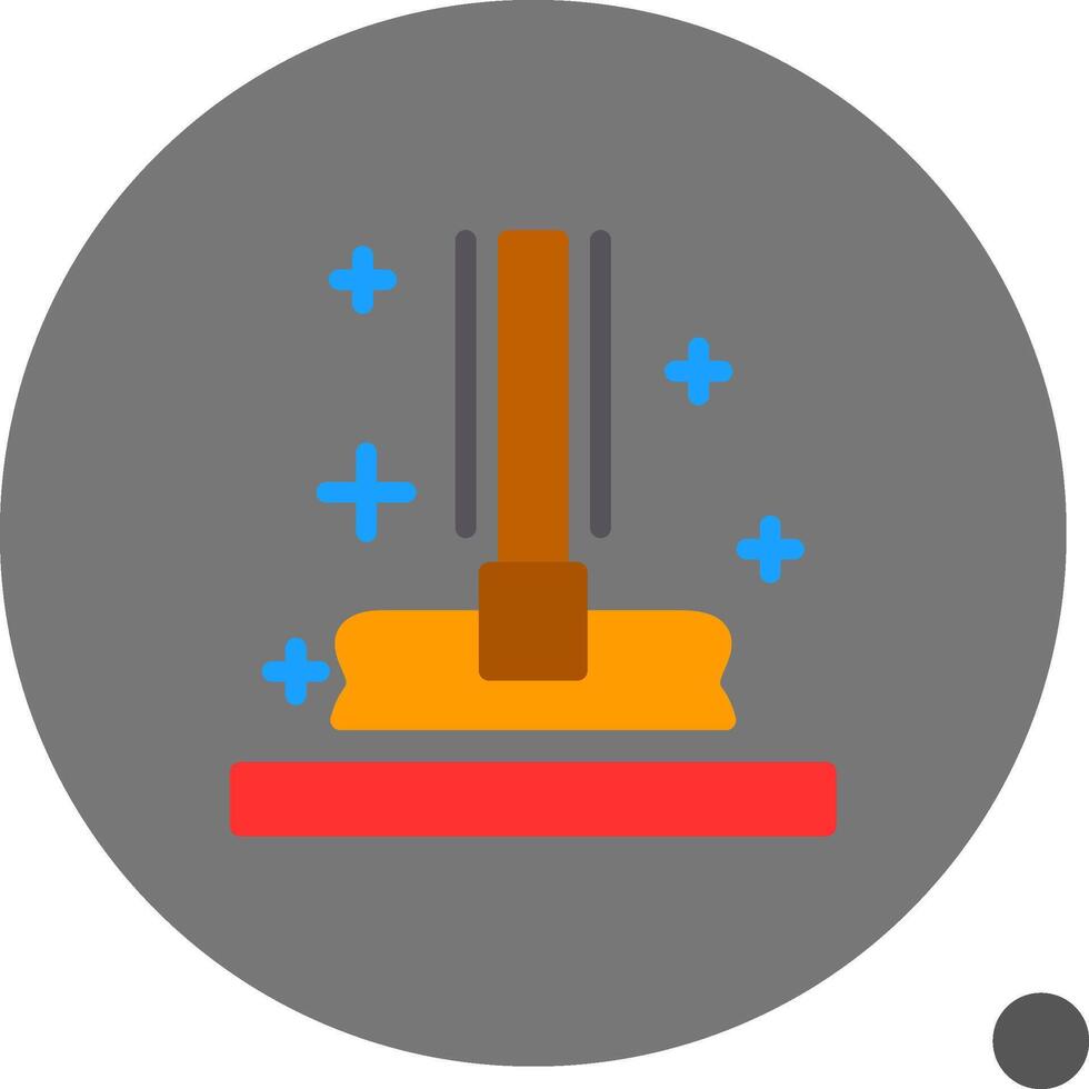 Mop Flat Shadow Icon vector