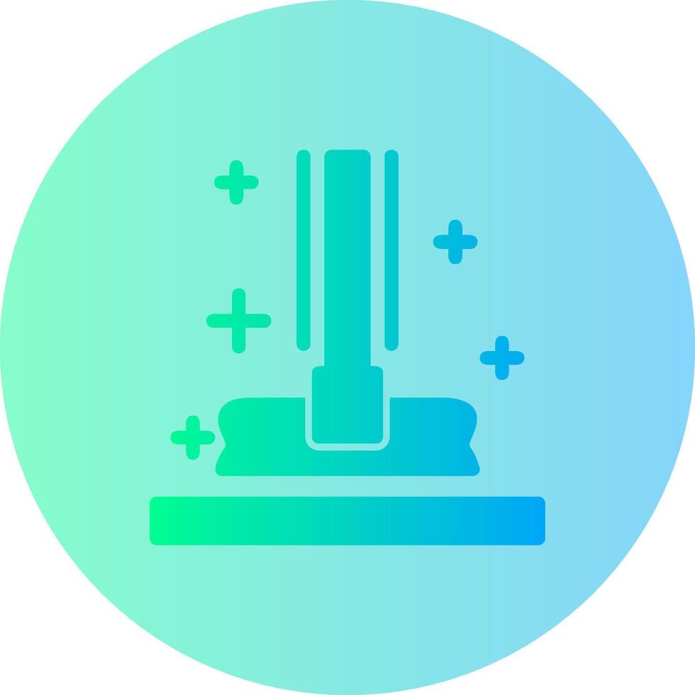 Mop Gradient Circle Icon vector