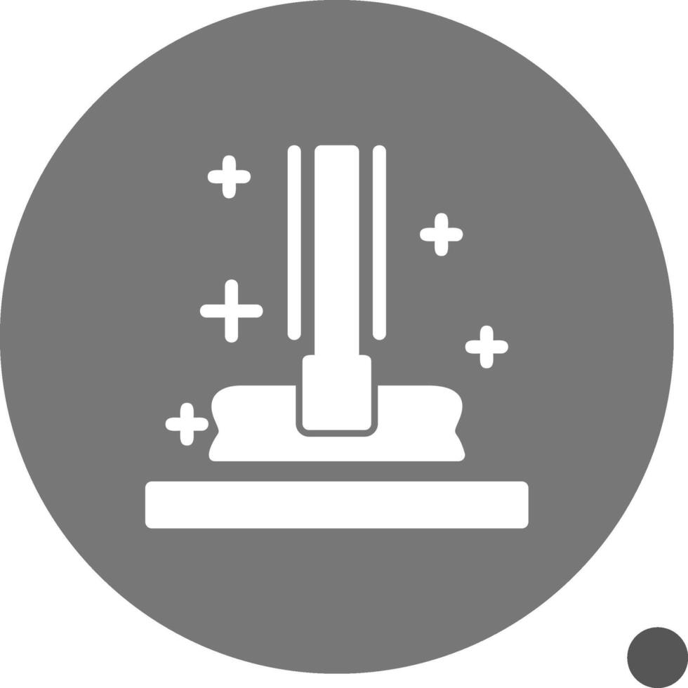 Mop Glyph Shadow Icon vector