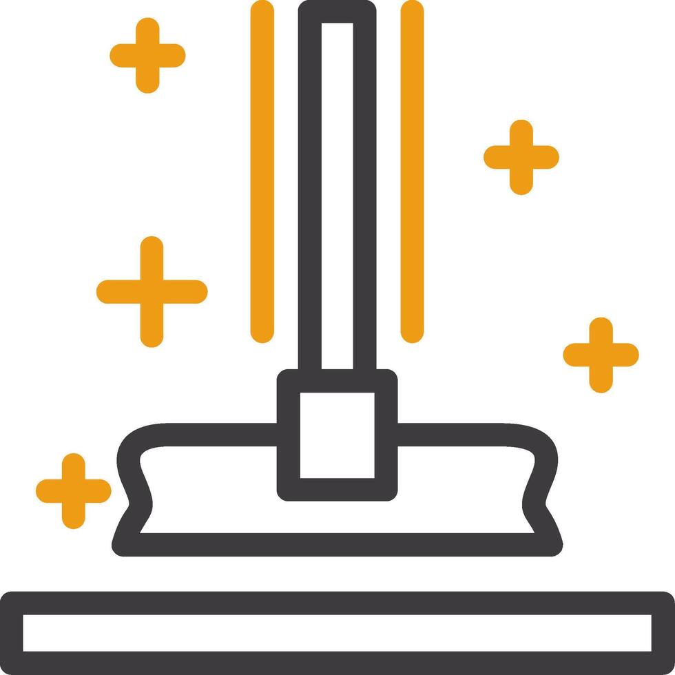 Mop Line Circle Icon vector