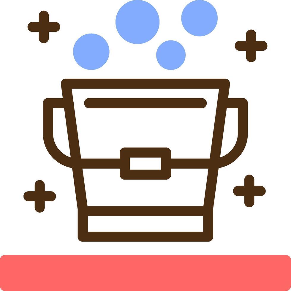 Bucket Color Filled Icon vector