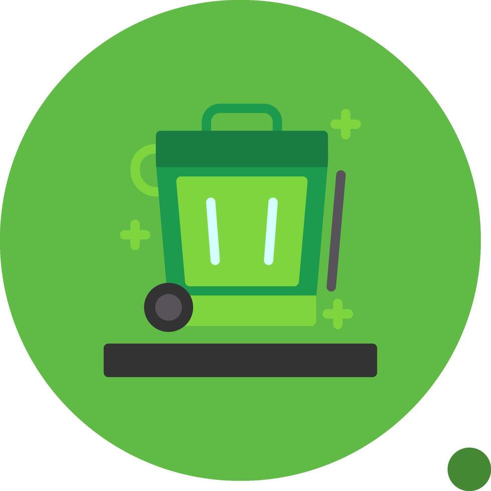Recycling bin Flat Shadow Icon vector