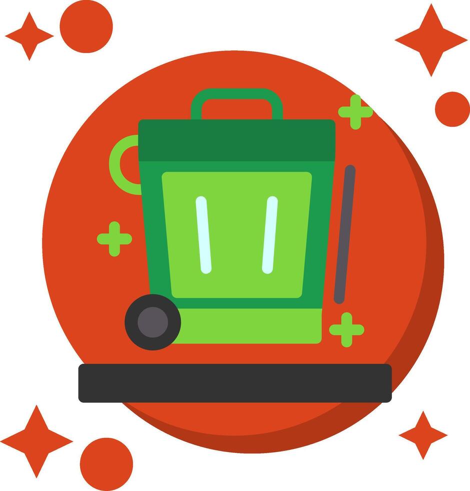 Recycling bin Tailed Color Icon vector
