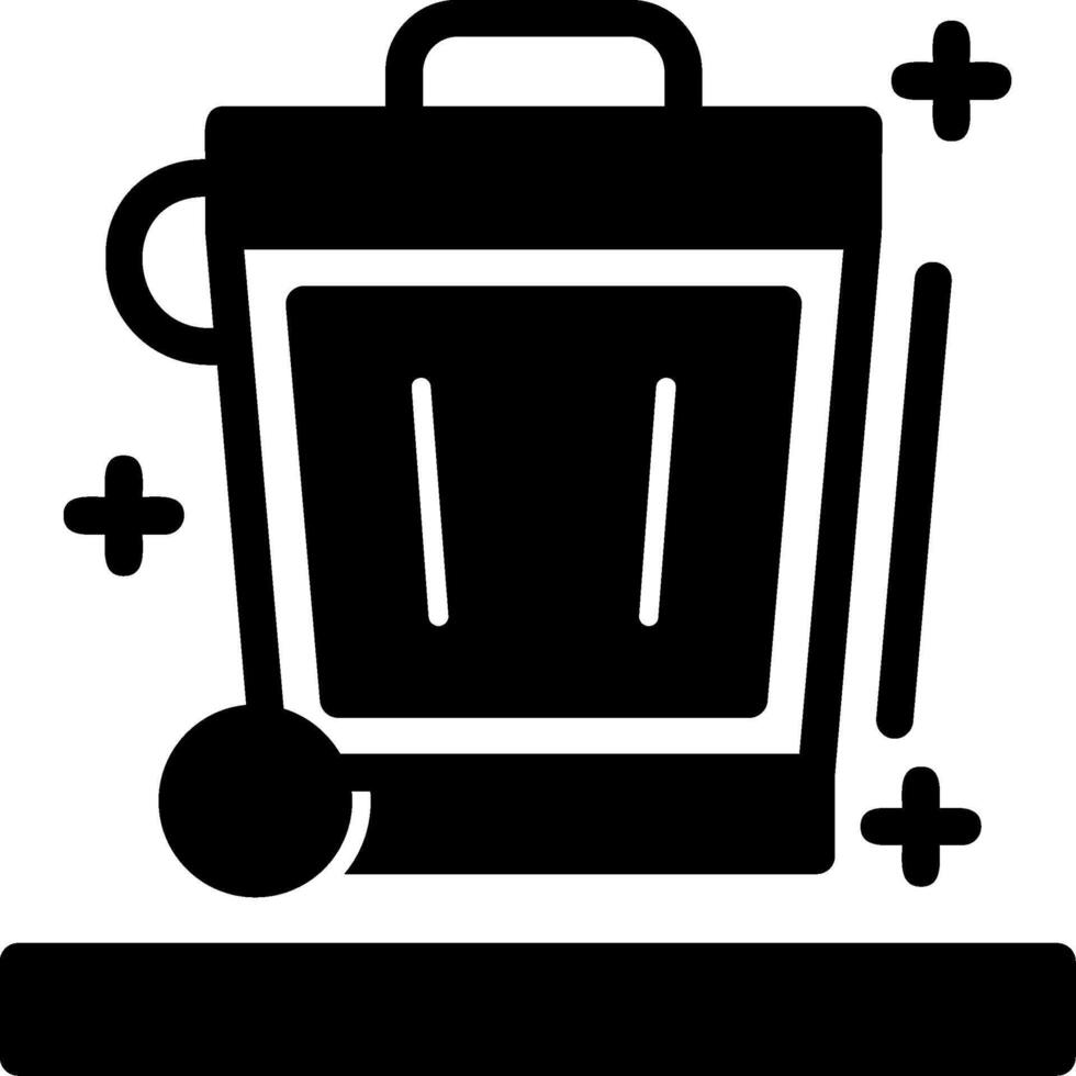 Recycling bin Glyph Icon vector