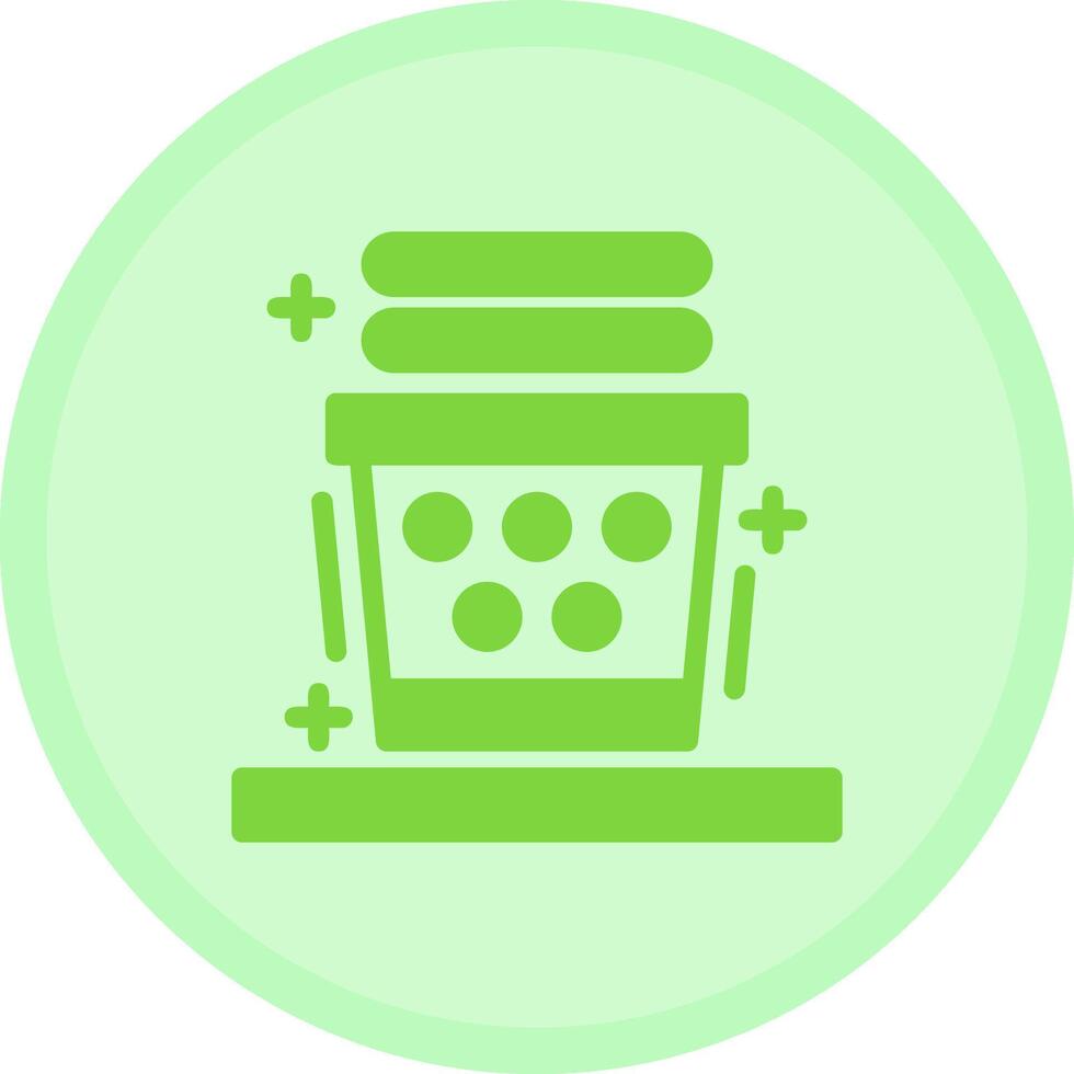 Laundry basket Multicolor Circle Icon vector