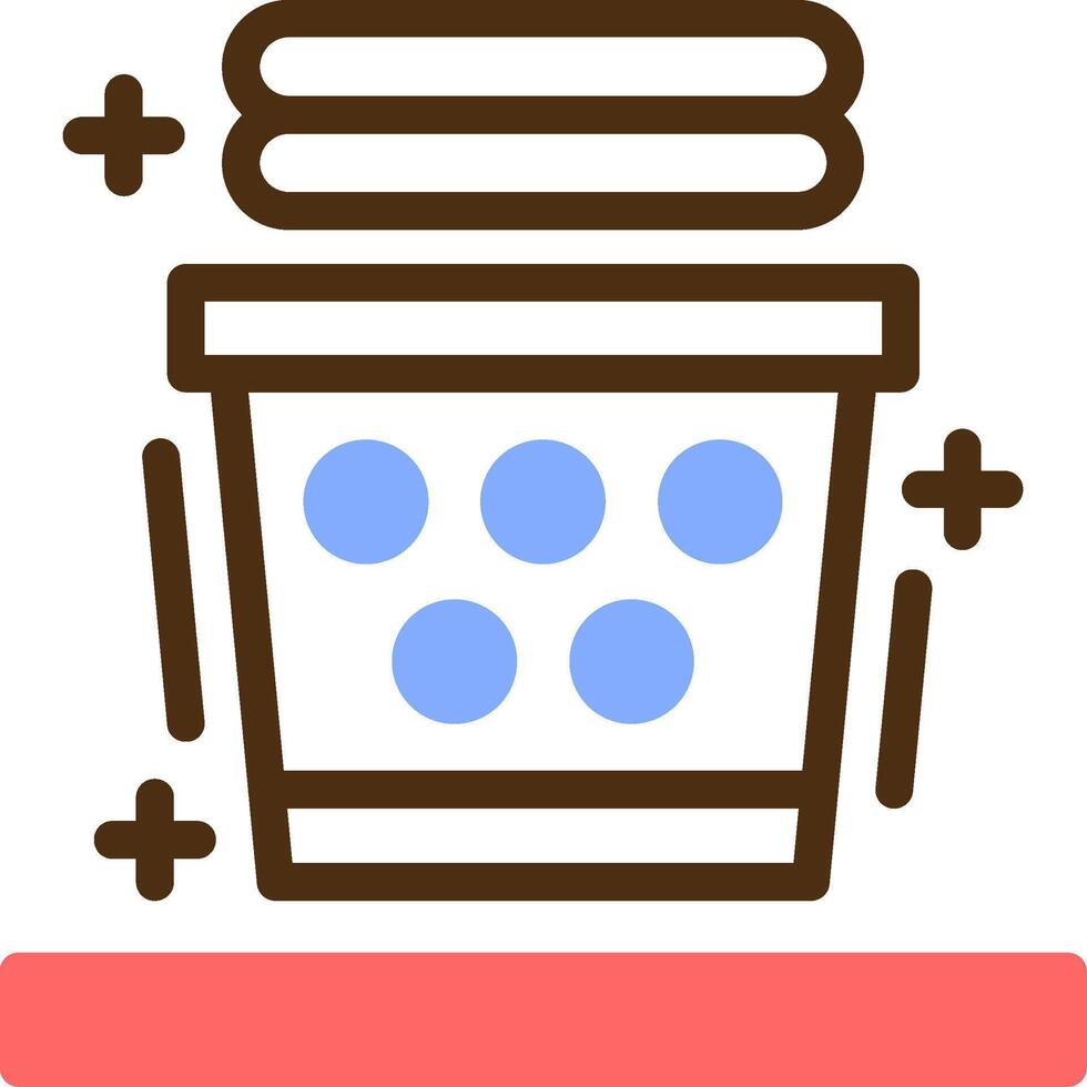 Laundry basket Color Filled Icon vector