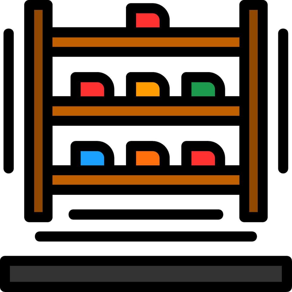 Shoe rack Line Filled Icon vector
