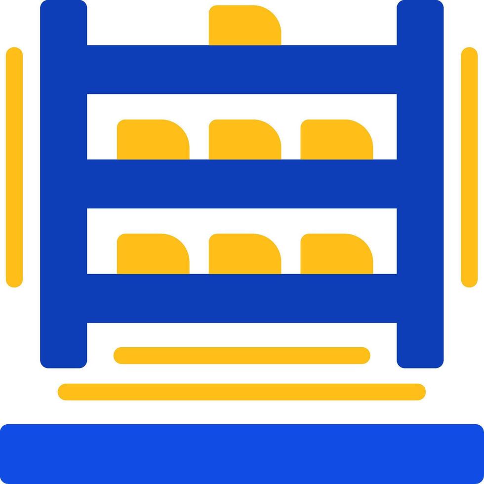 Shoe rack Flat Two Color Icon vector