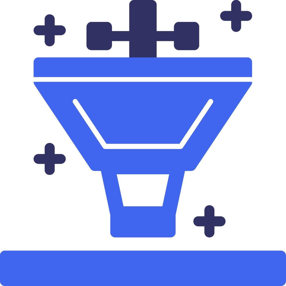 Bathroom sink Solid Two Color Icon vector