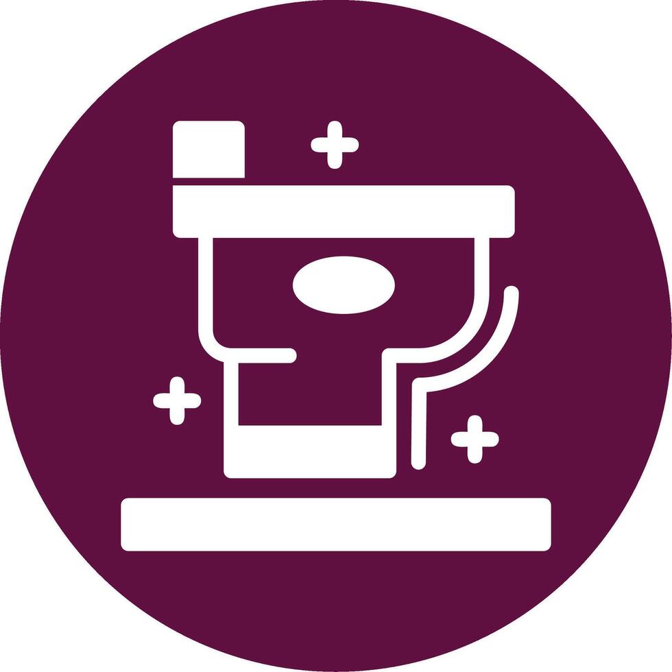 Toilet Glyph Circle Icon vector