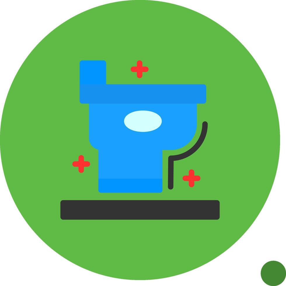 Toilet Flat Shadow Icon vector