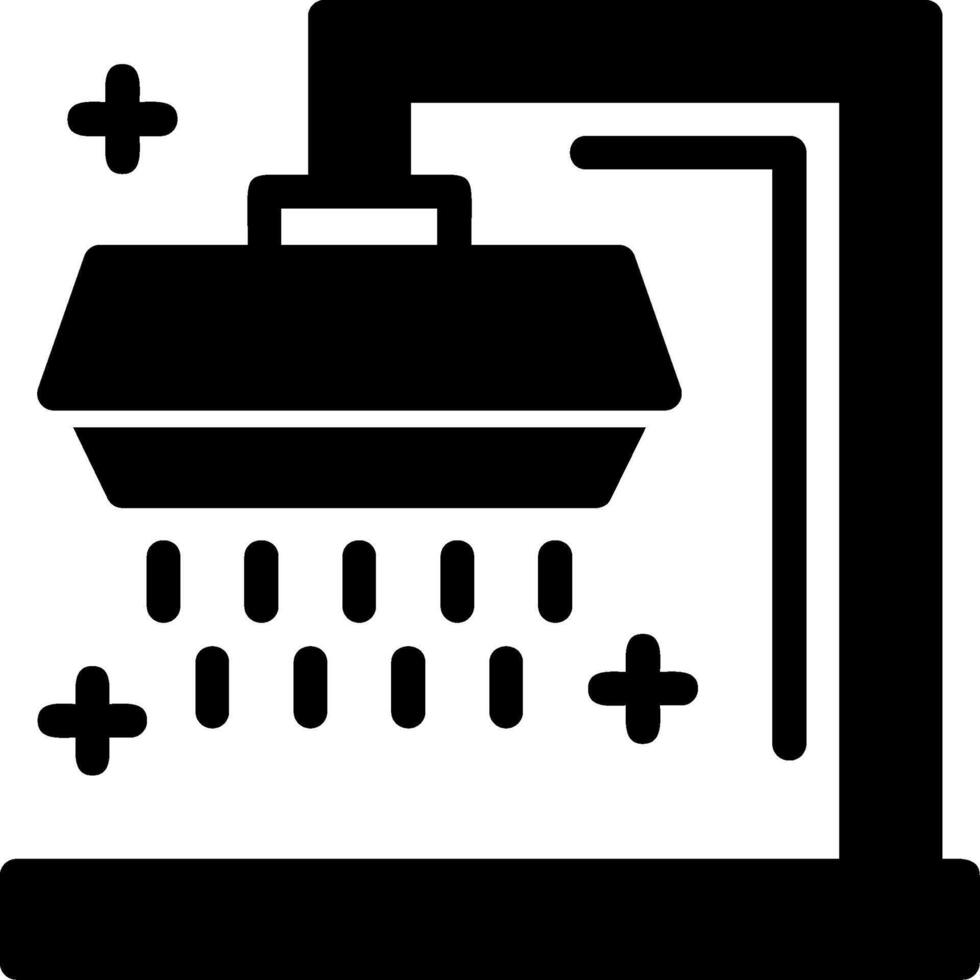 Shower Glyph Icon vector