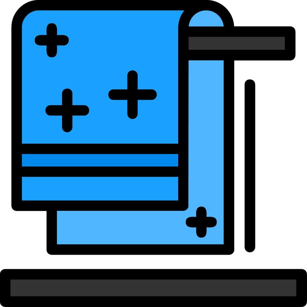 Towel Line Filled Icon vector