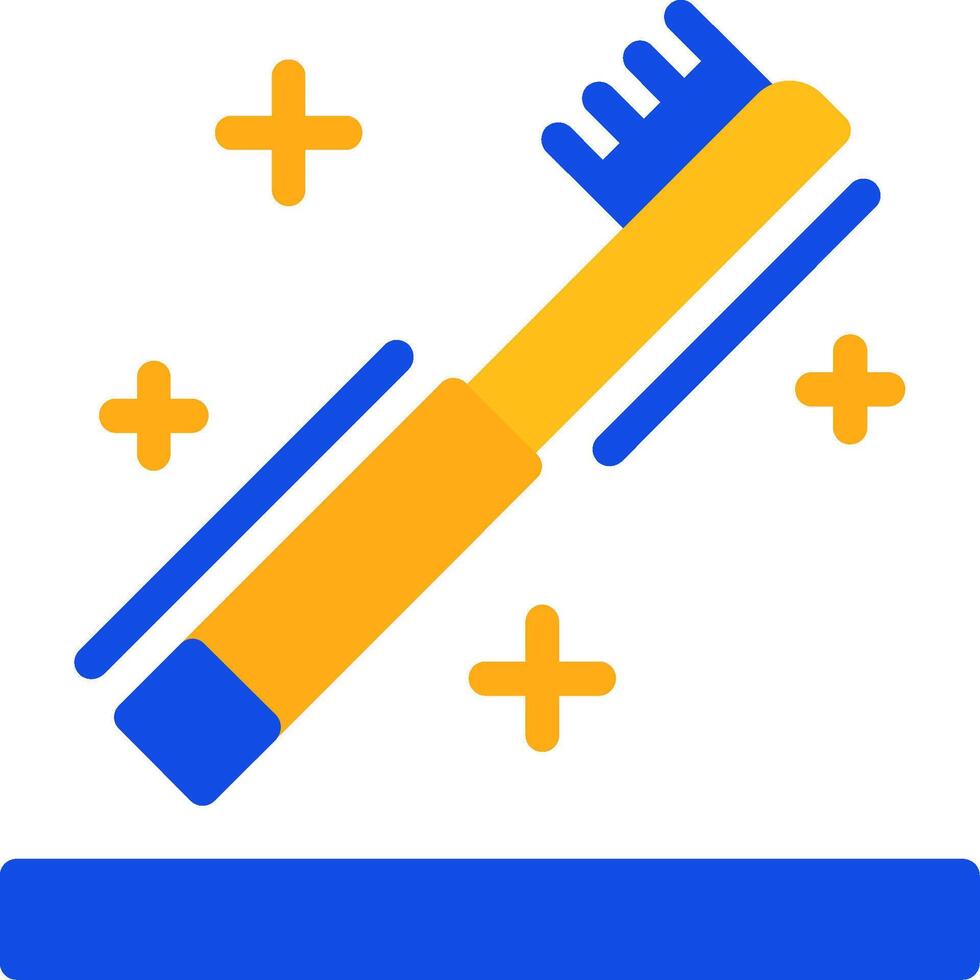 Toothbrush Flat Two Color Icon vector