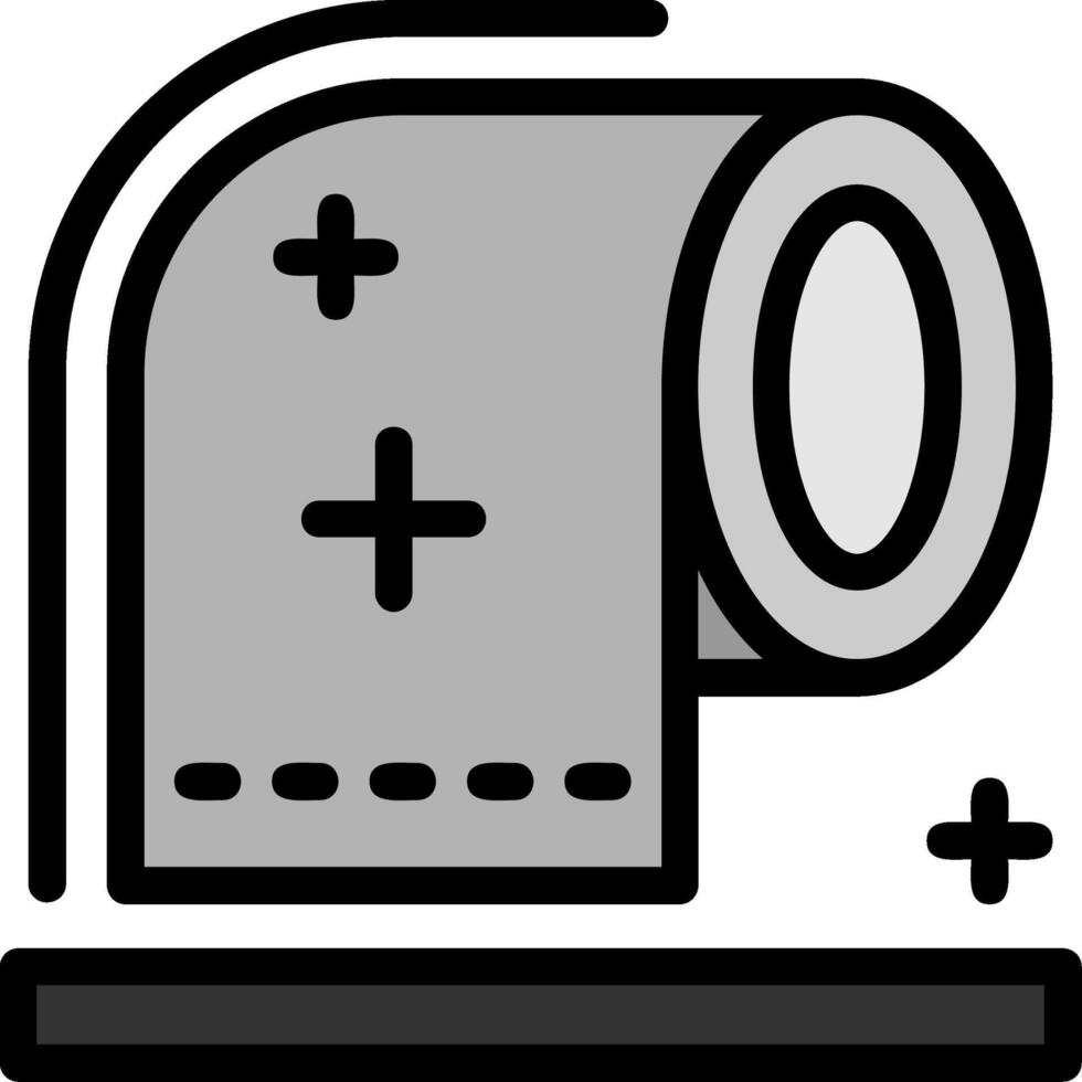 Toilet paper Line Filled Icon vector