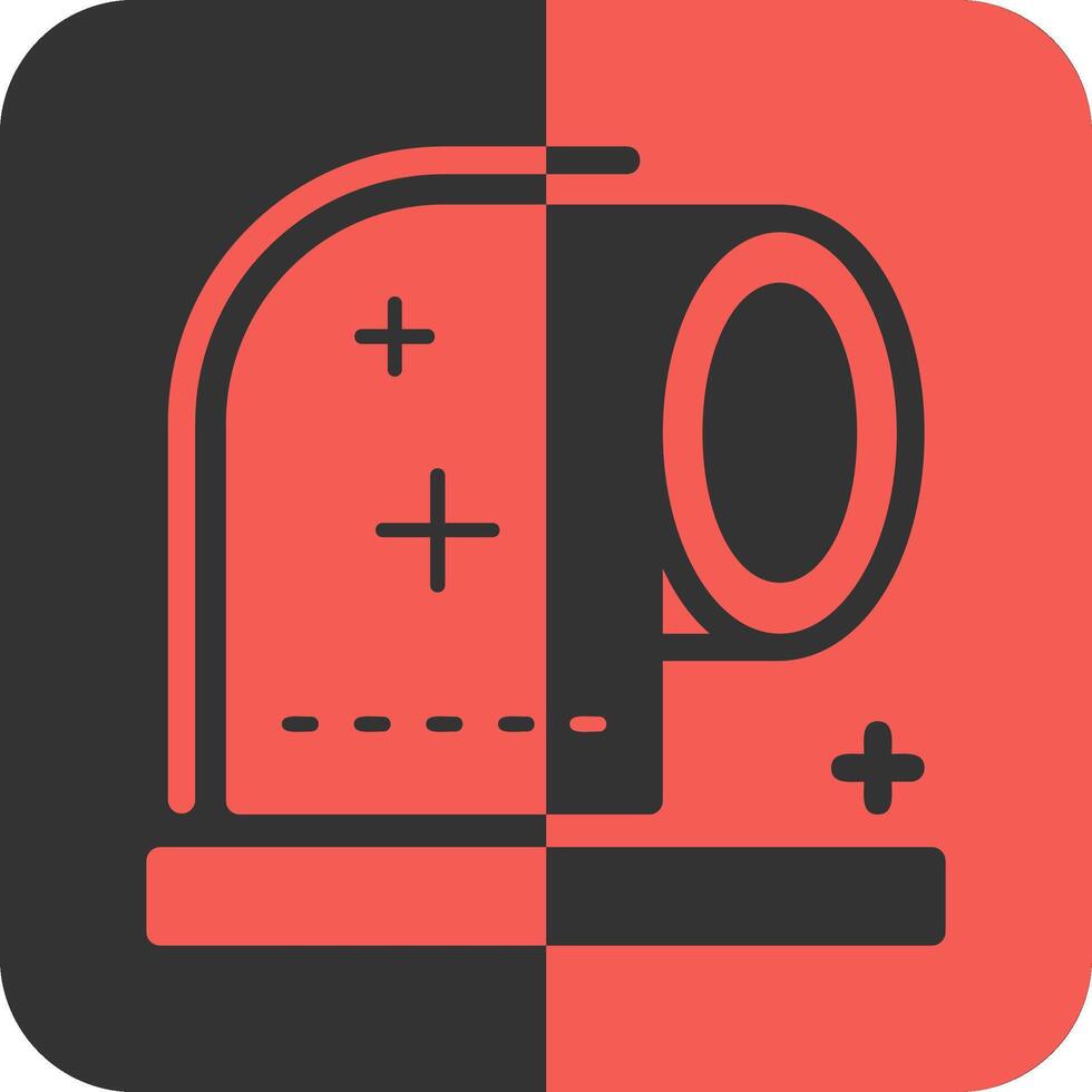 Toilet paper Red Inverse Icon vector