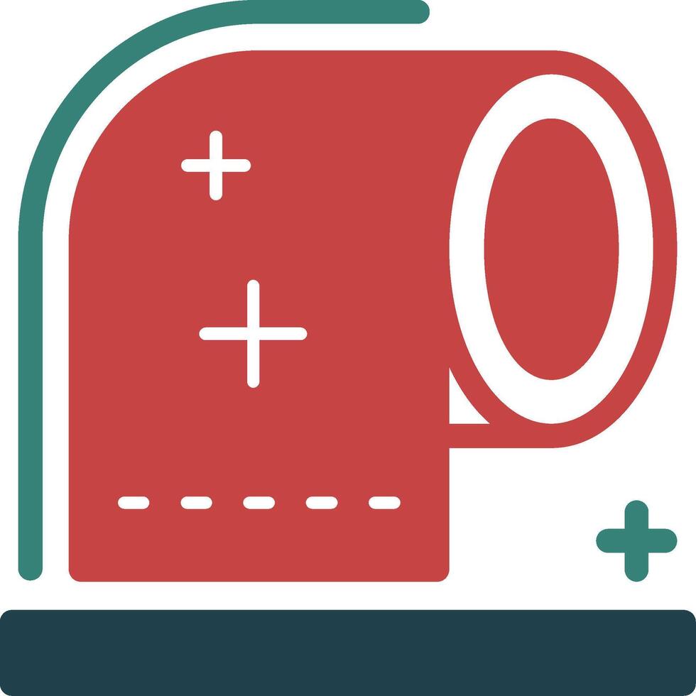 Toilet paper Glyph Two Color Icon vector