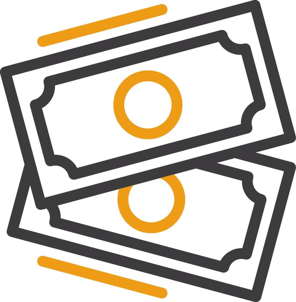 Banknote Line Two Color Icon vector