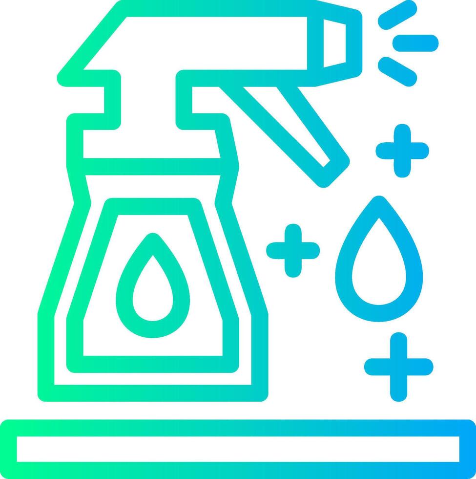 Cleaning spray Linear Gradient Icon vector