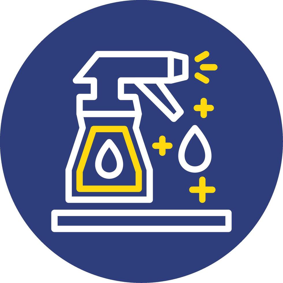 Cleaning spray Dual Line Circle Icon vector