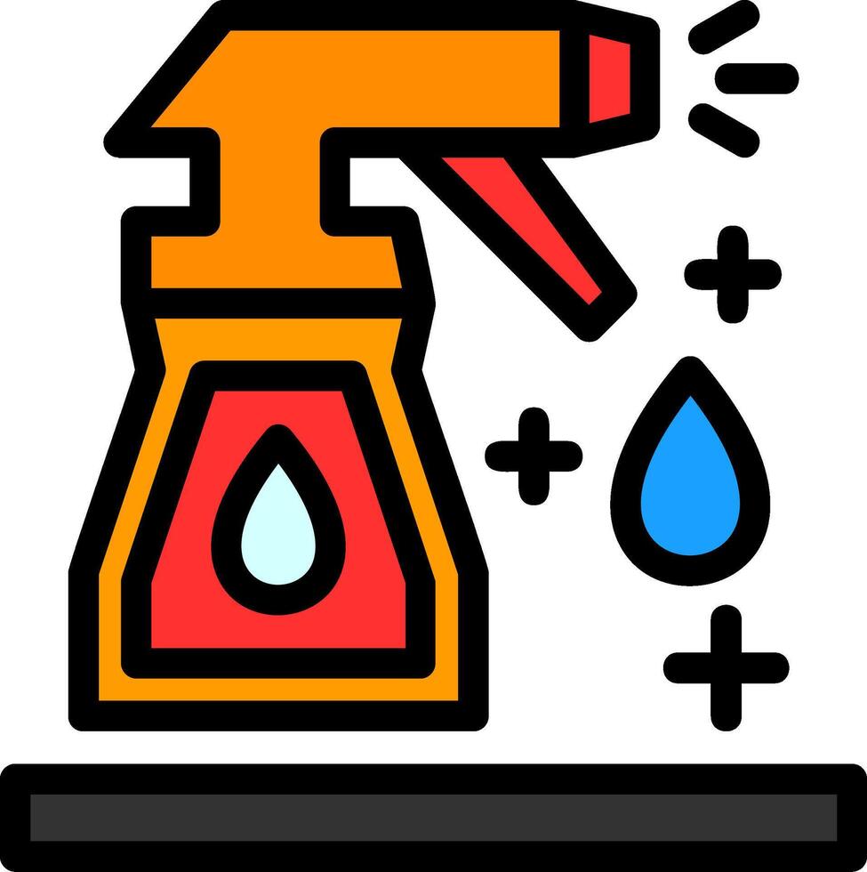 Cleaning spray Line Filled Icon vector