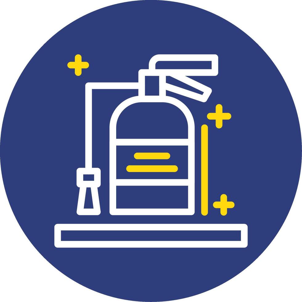 Fire extinguisher Dual Line Circle Icon vector