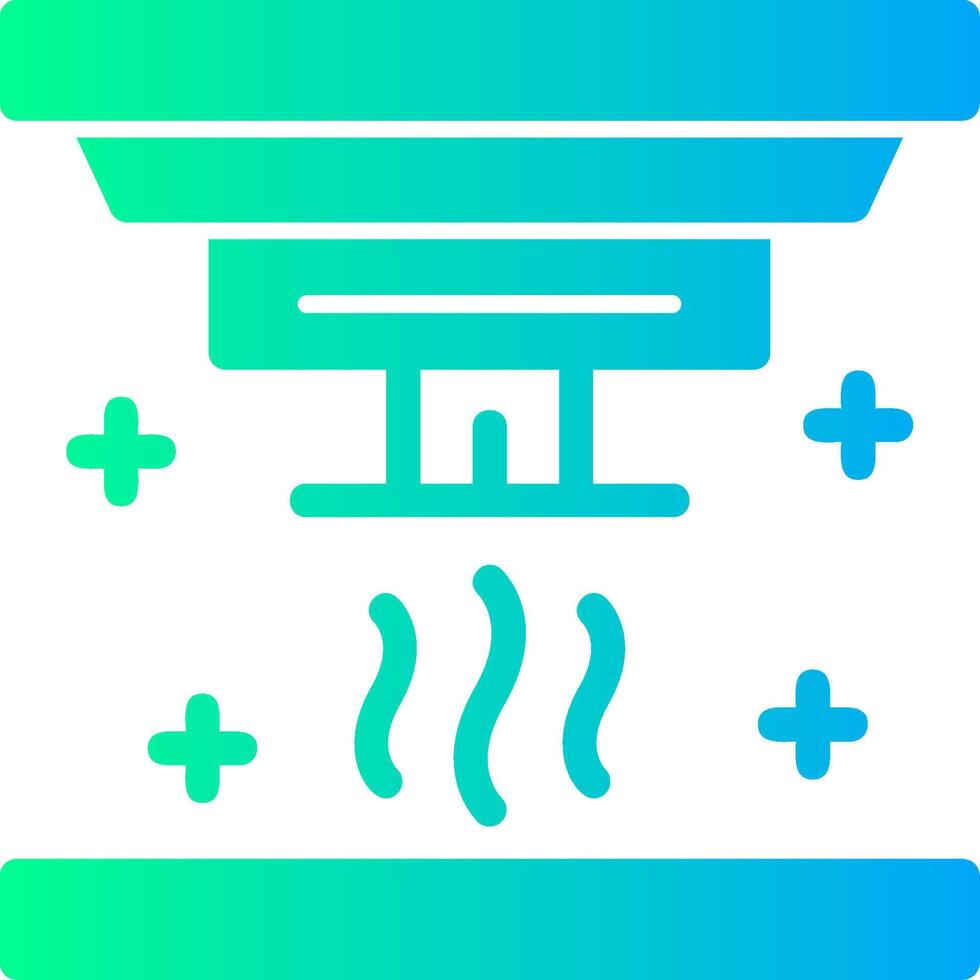 Smoke detector Solid Multi Gradient Icon vector
