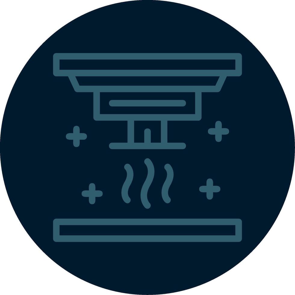Smoke detector Line Multi color Icon vector