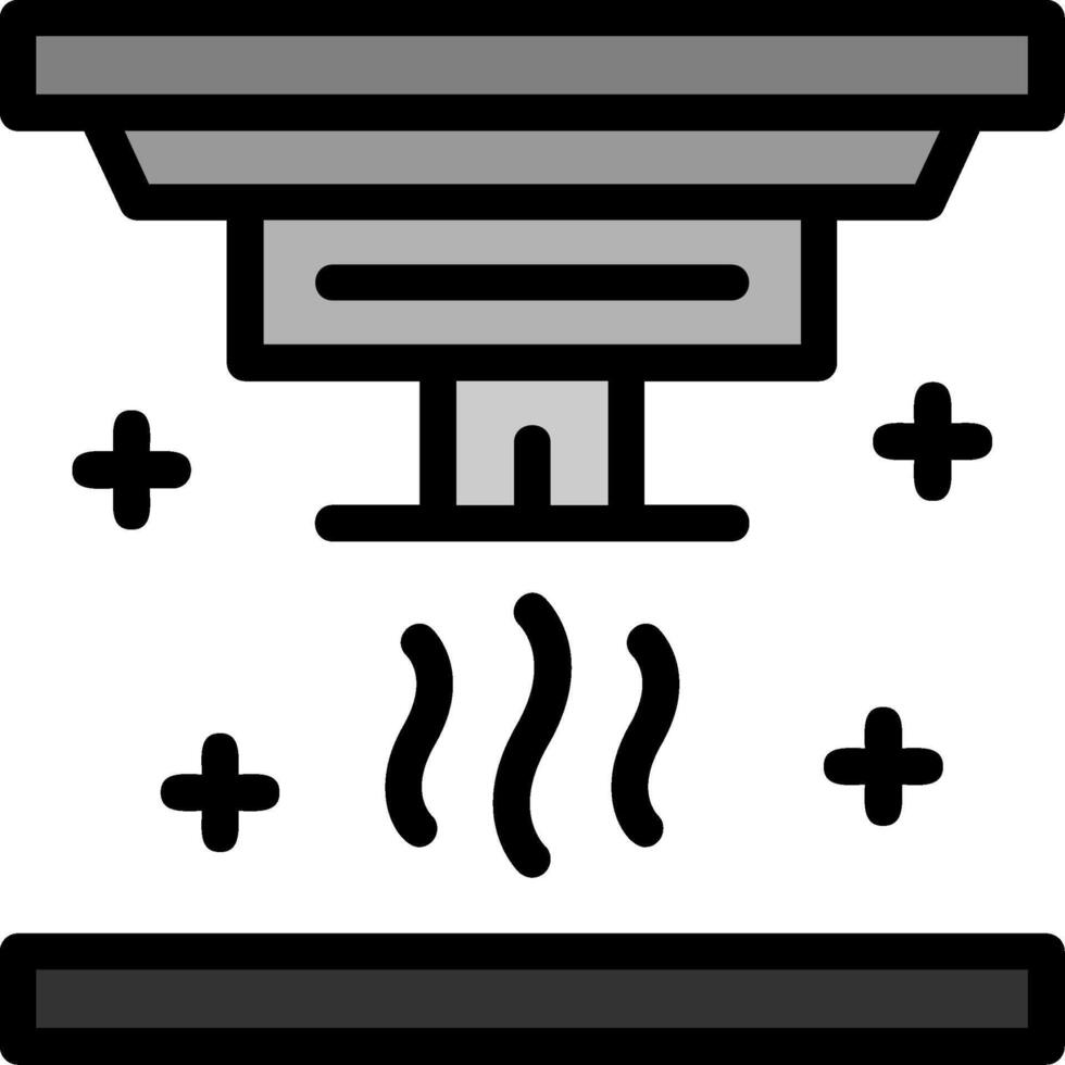 Smoke detector Line Filled Icon vector