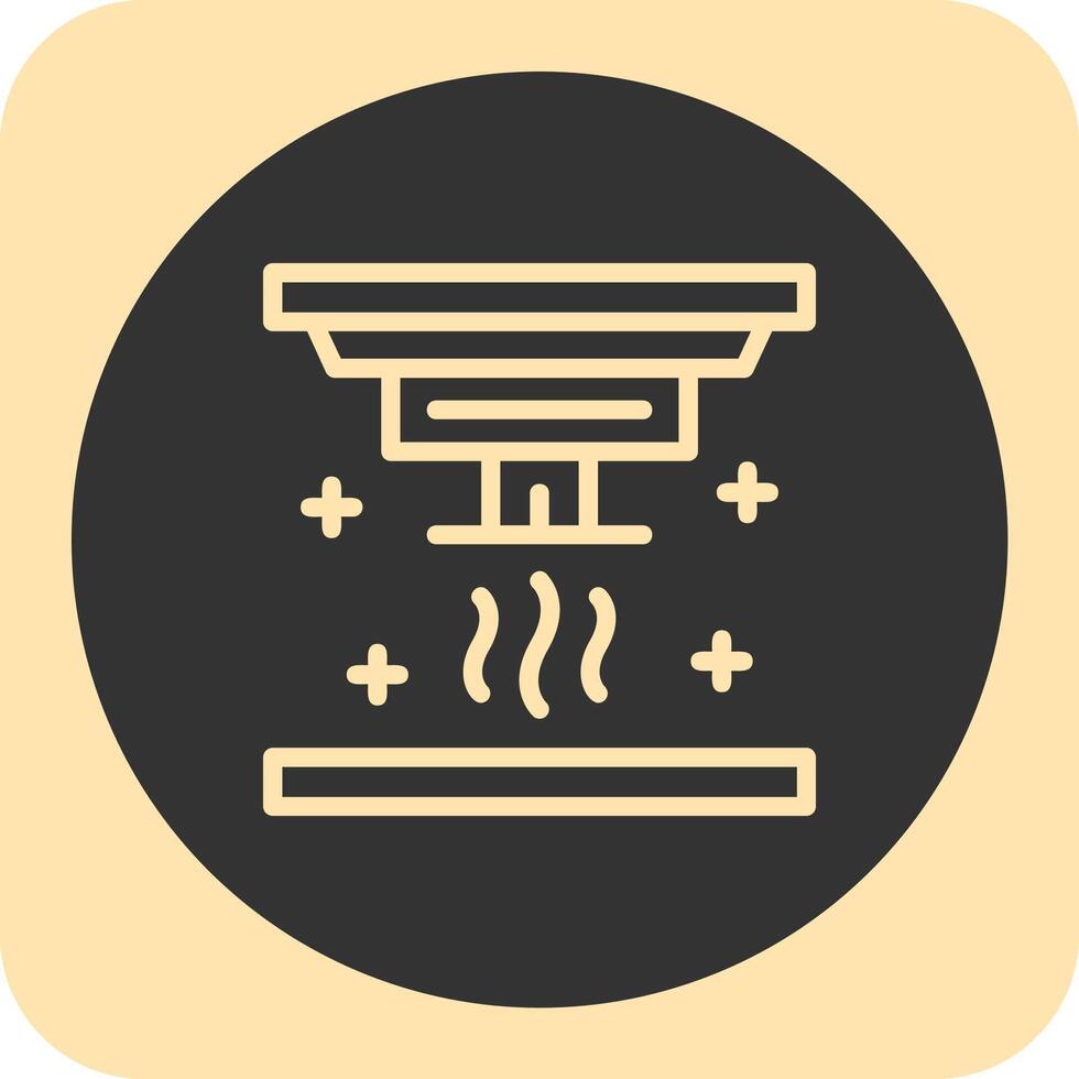 Smoke detector Linear Round Icon vector
