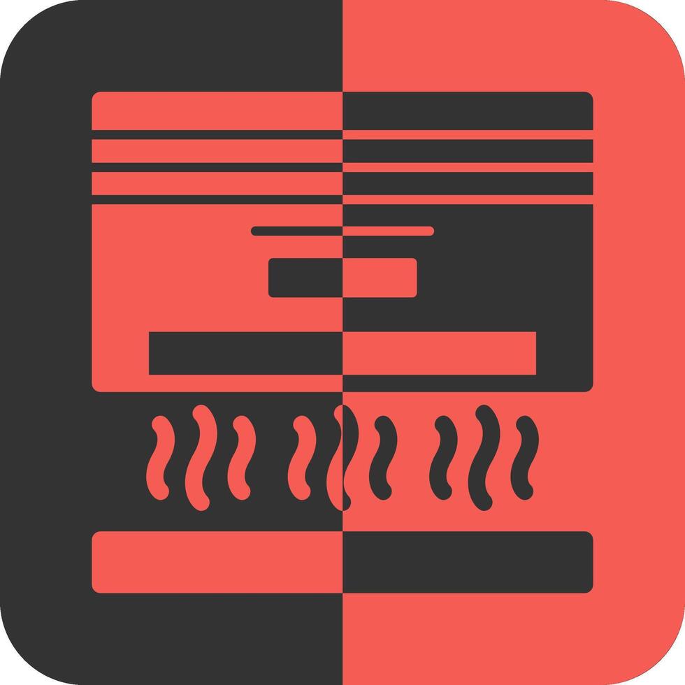 Air conditioner Red Inverse Icon vector