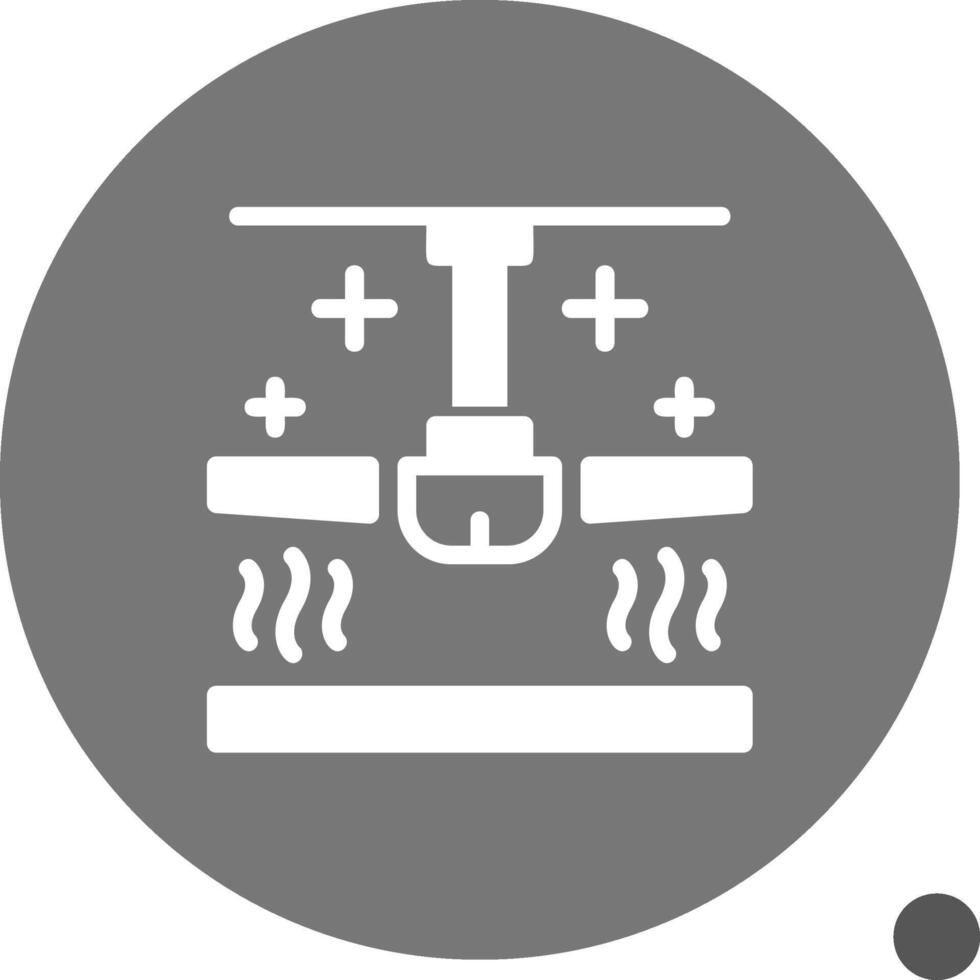 Ceiling fan Glyph Shadow Icon vector