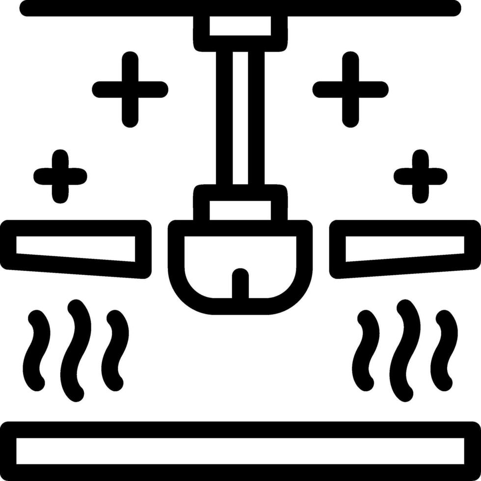 Ceiling fan Line Icon vector