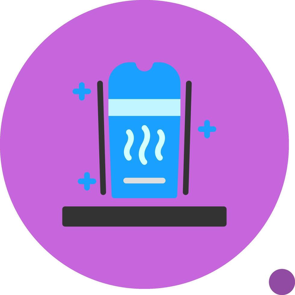 humidificador plano sombra icono vector