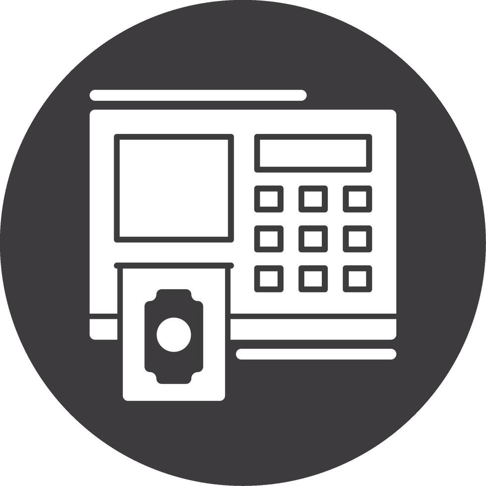 ATM Glyph Circle Icon vector