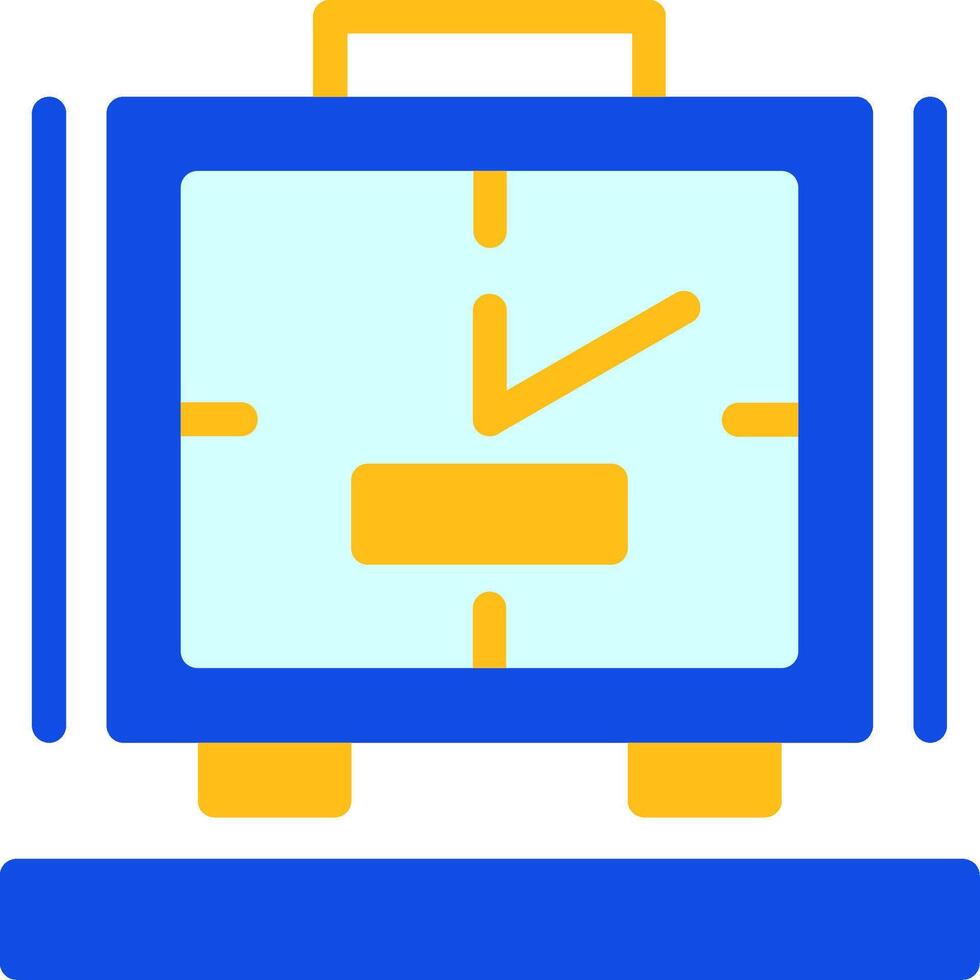 Alarm clock Flat Two Color Icon vector