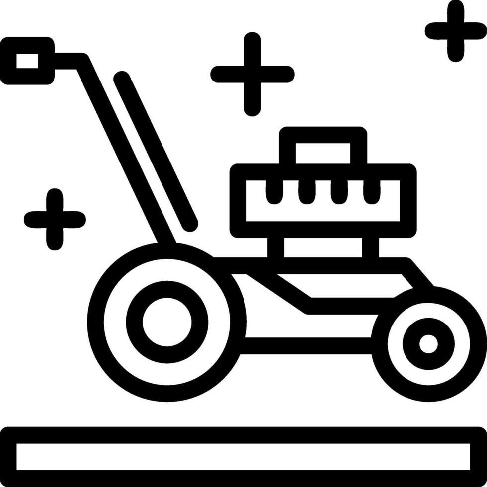 Lawnmower Line Icon vector