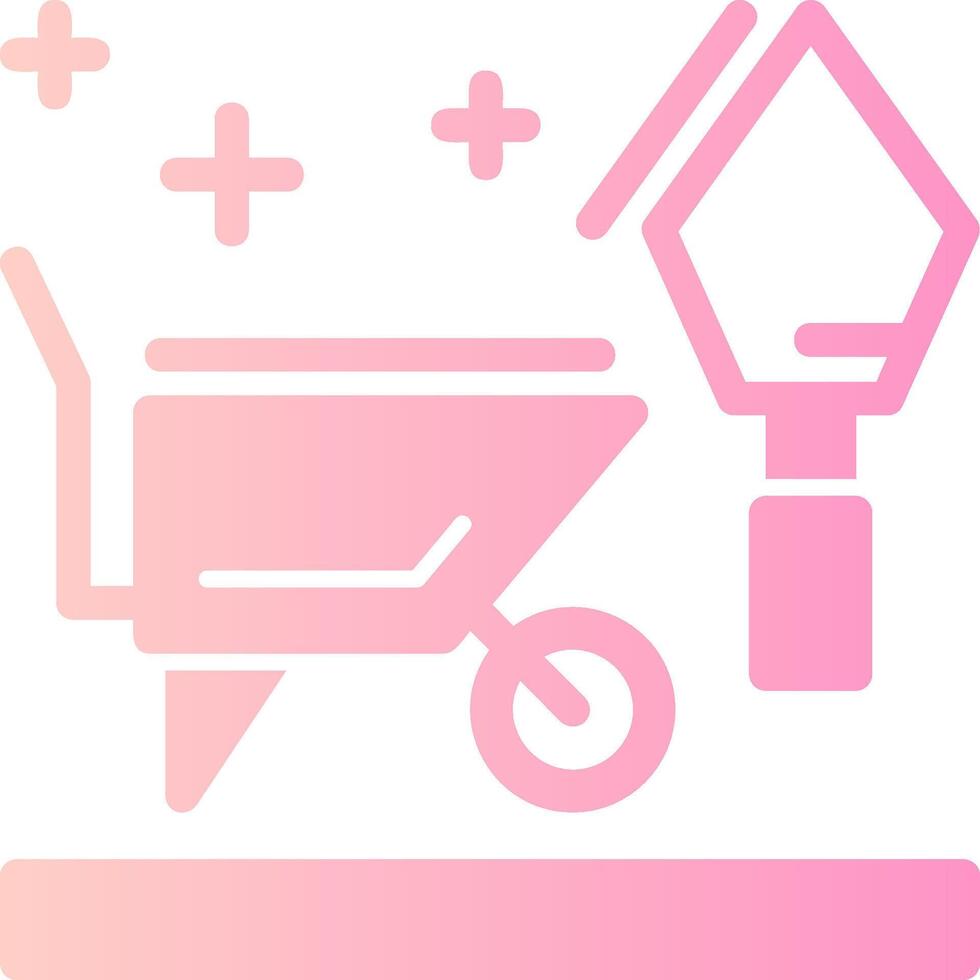Garden tools Solid Multi Gradient Icon vector