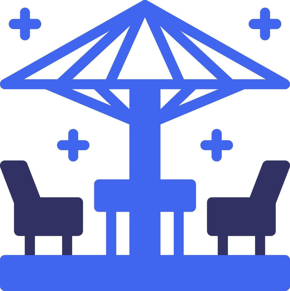 Patio furniture Solid Two Color Icon vector